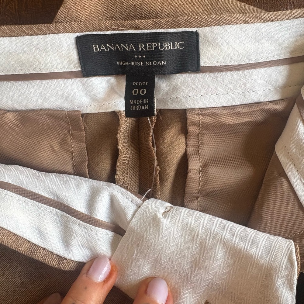Banana Republic Tan High-Rise Pants